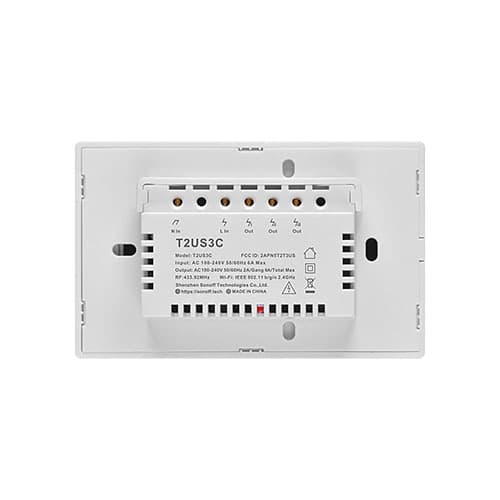 SONOFF TX_ T2_ US_ 3C_ White Series WiFi Wall Switches thumbnail 5