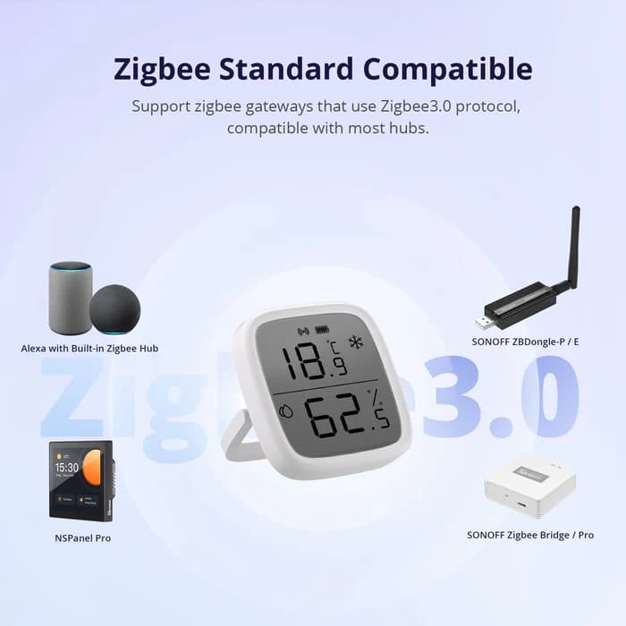 SONOFF SNZB-02D Zigbee LCD Smart Temperature Humidity Sensor thumbnail 6