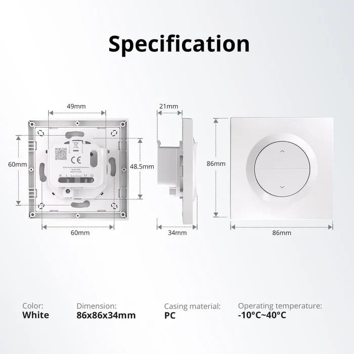 SONOFF Fusion Series Roller Shutter Wall Switch Enclosure | ERBS thumbnail 6