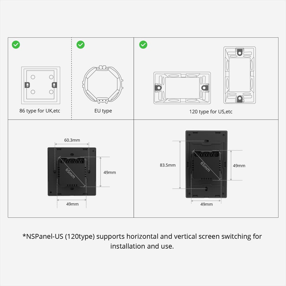 SONOFF NSPanel Smart Scene Wall Switch (120 Type) thumbnail 8