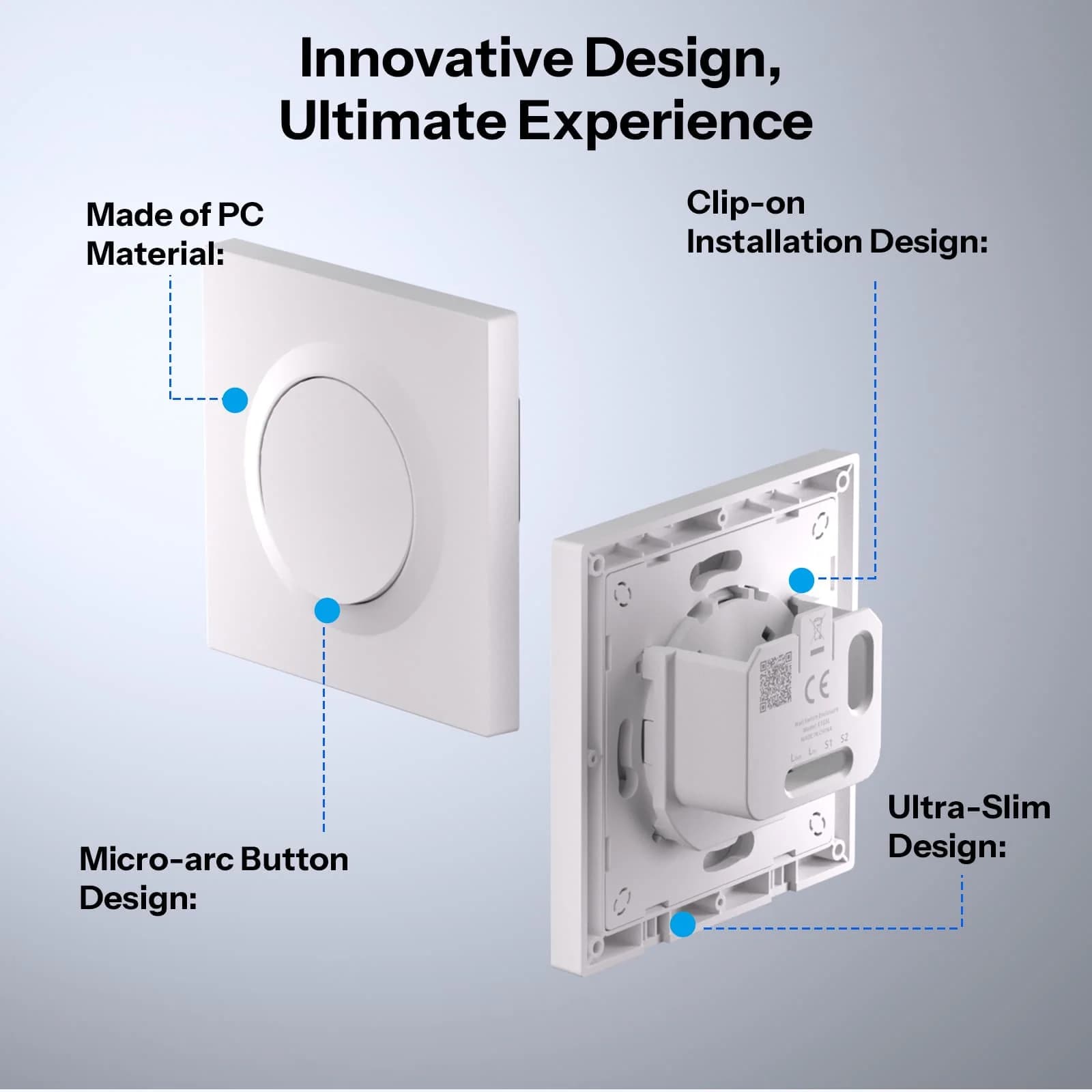 SONOFF Fusion Series 1-Gang Wall Switch Enclosure | E1GS/E1GSL thumbnail 7