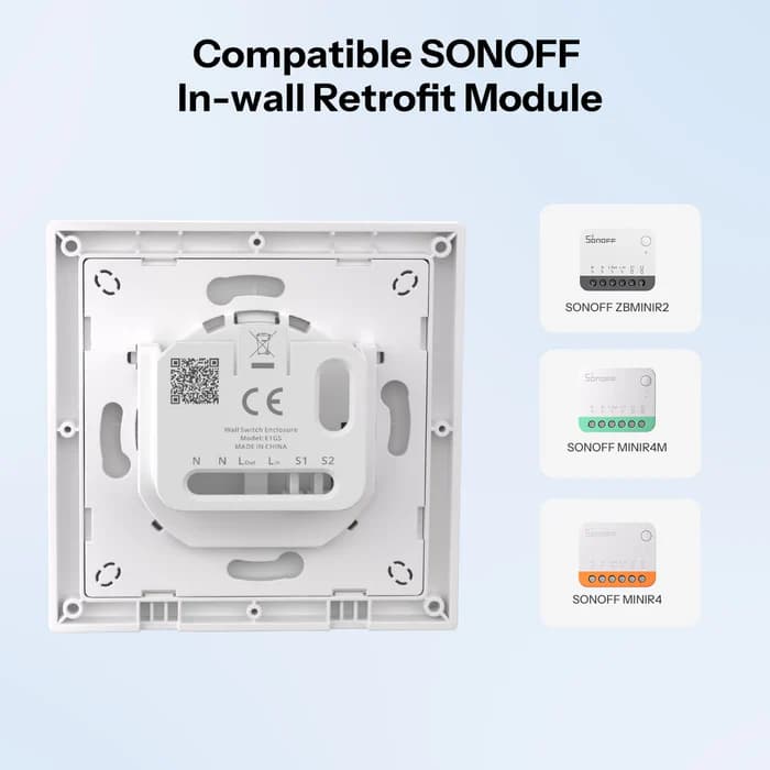 SONOFF Fusion Series 1-Gang Wall Switch Enclosure | E1GS/E1GSL thumbnail 4