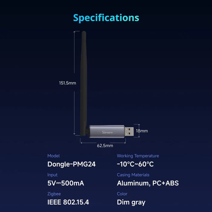 SONOFF Zigbee/Thread USB Dongle | Dongle Plus MG24 thumbnail 4