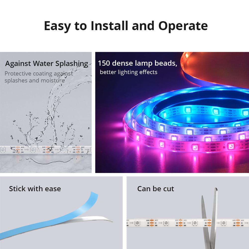 SONOFF L3 Pro RGBIC Smart LED Strip Lights-5M/16.4Ft thumbnail 4