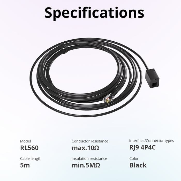 SONOFF RL560 5M Sensor Extension Cable for RJ9 4P4C Sensor thumbnail 4